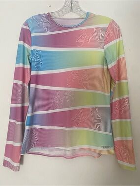 TERRY Cycling Multicolor Striped Long Sleeve Women’s Top